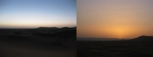 大砂丘メルズーガの日の出